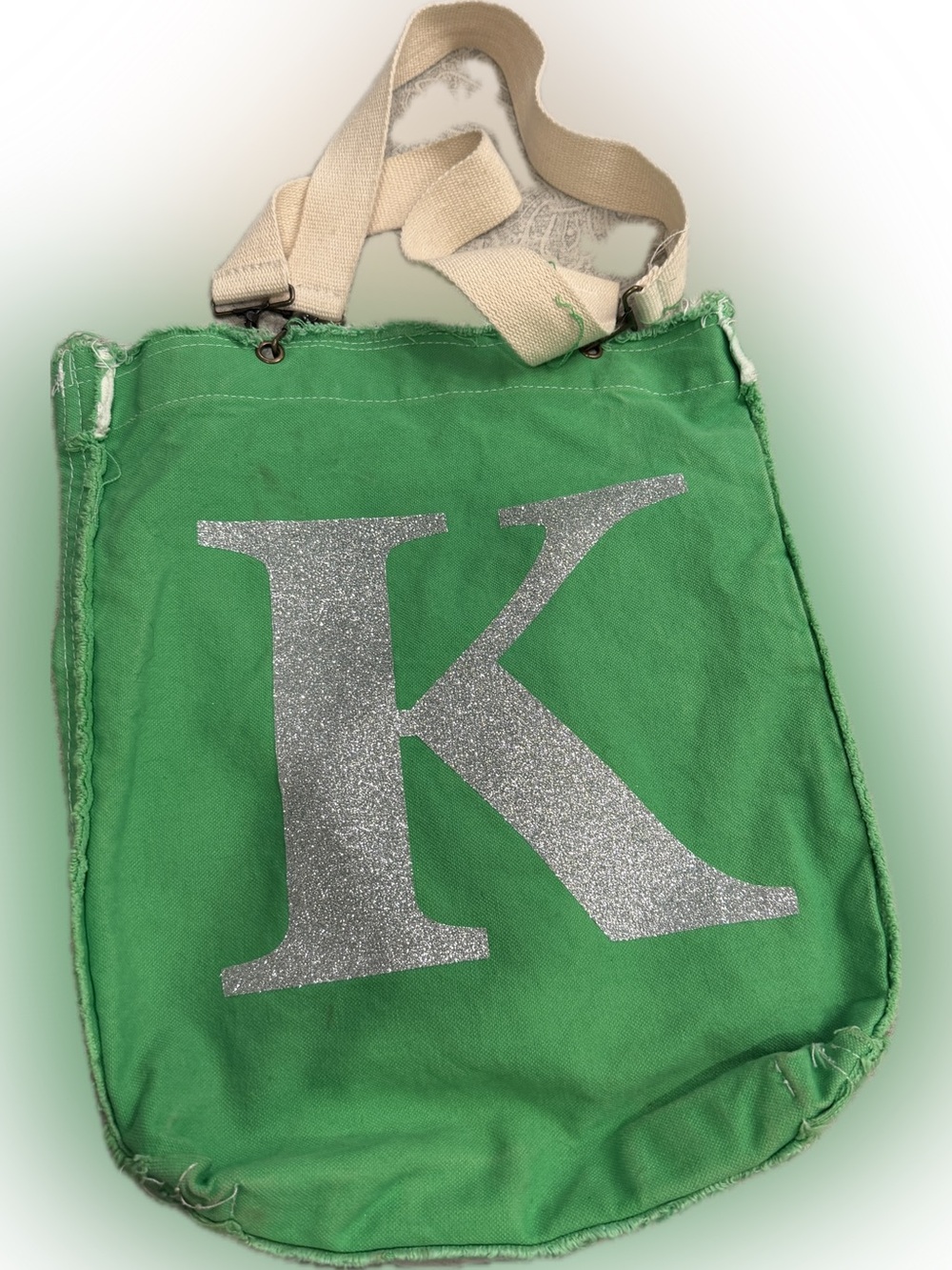 NWOT Canvas Initial K bag